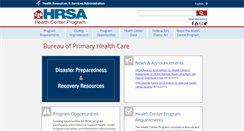 Desktop Screenshot of bphc.hrsa.gov